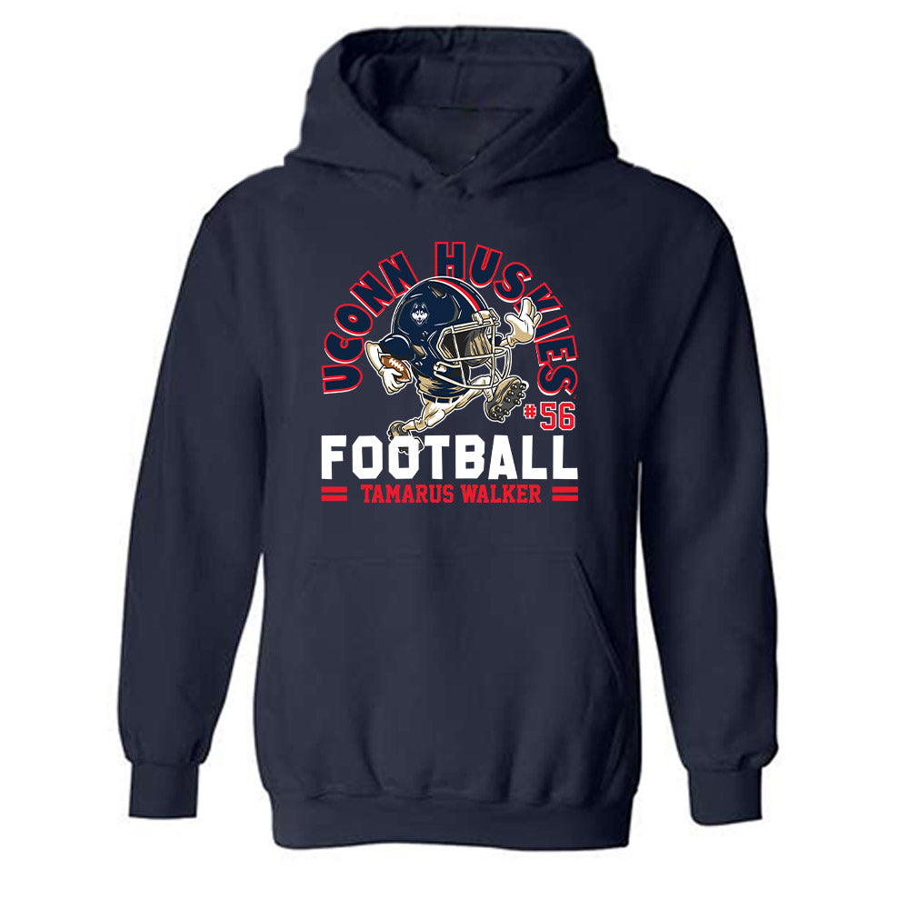 UConn - NCAA Football : Tamarus Walker - Fashion Shersey Hooded Sweatshirt-0