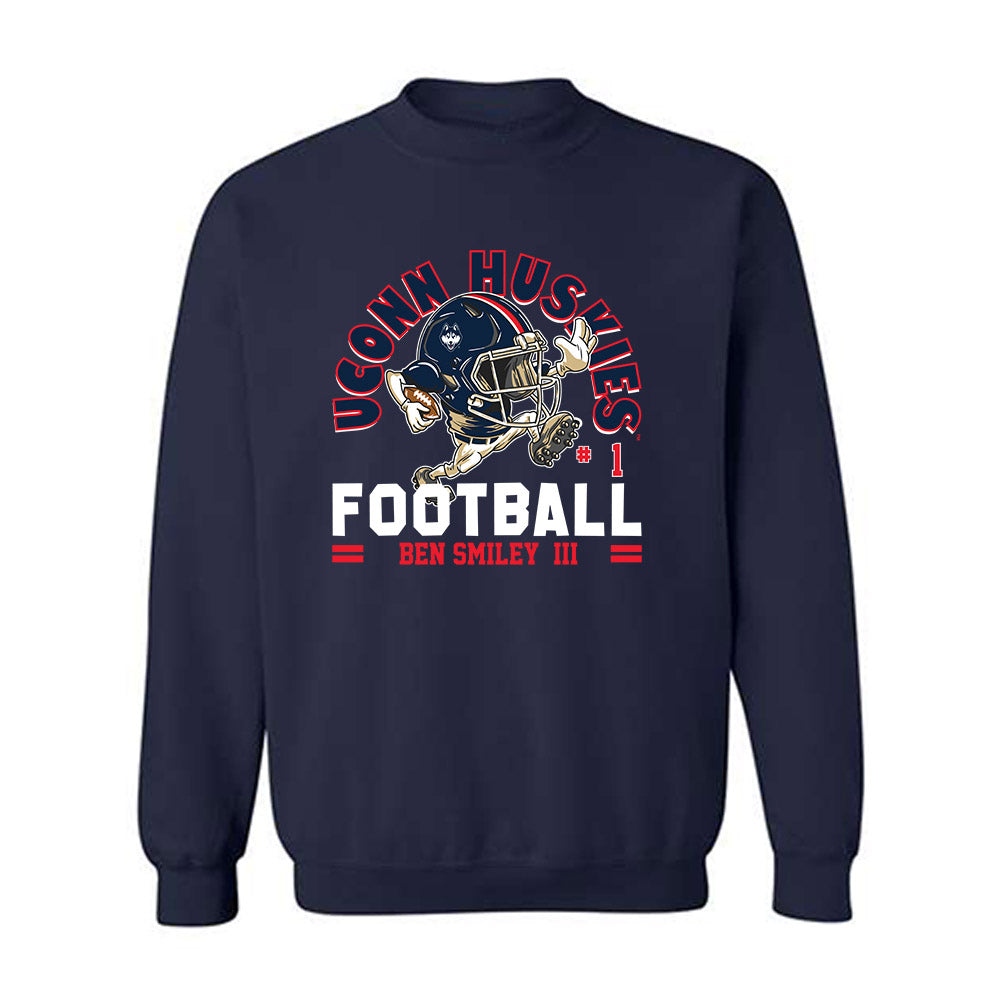 UConn - NCAA Football : Ben Smiley III - Fashion Shersey Crewneck Sweatshirt-0