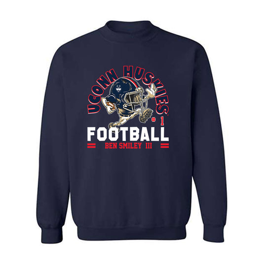 UConn - NCAA Football : Ben Smiley III - Fashion Shersey Crewneck Sweatshirt-0