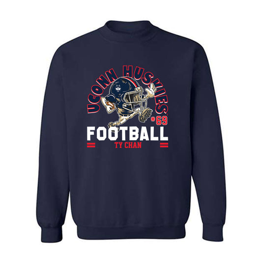 UConn - NCAA Football : Ty Chan - Fashion Shersey Crewneck Sweatshirt-0