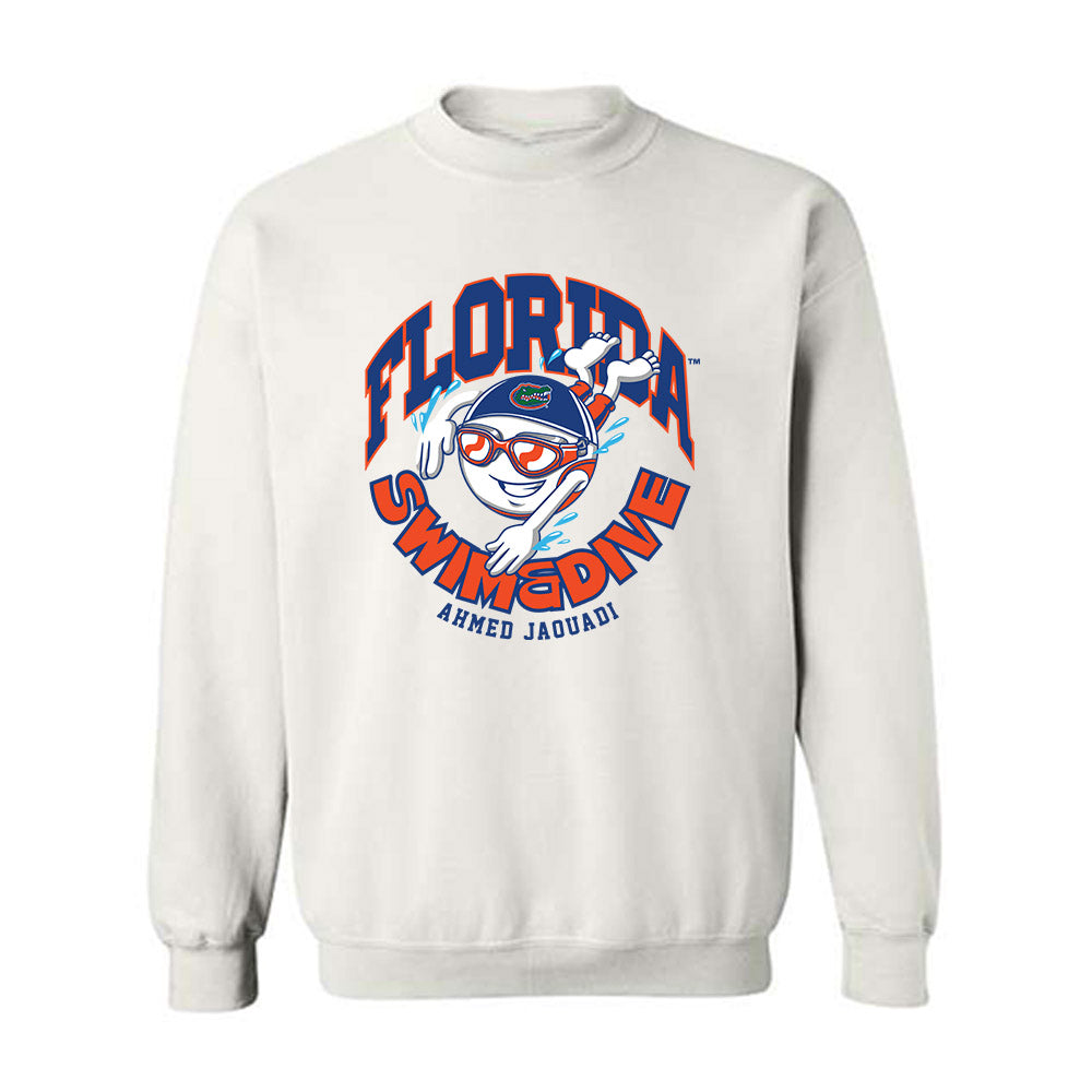 Florida - NCAA Men's Swimming & Diving : Ahmed Jaouadi - Fashion Shersey Crewneck Sweatshirt-0
