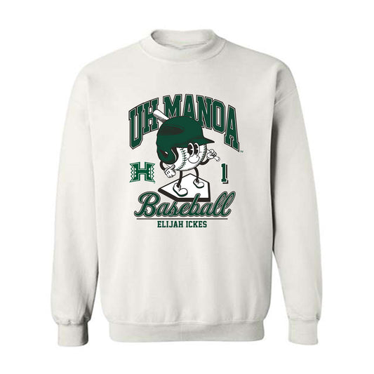 Hawaii - NCAA Baseball : Elijah Ickes - Fashion Shersey Crewneck Sweatshirt