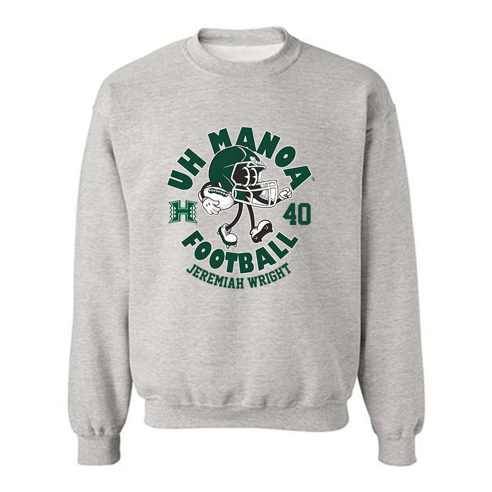 Hawaii - NCAA Football : Jeremiah Wright - Fashion Shersey Crewneck Sweatshirt