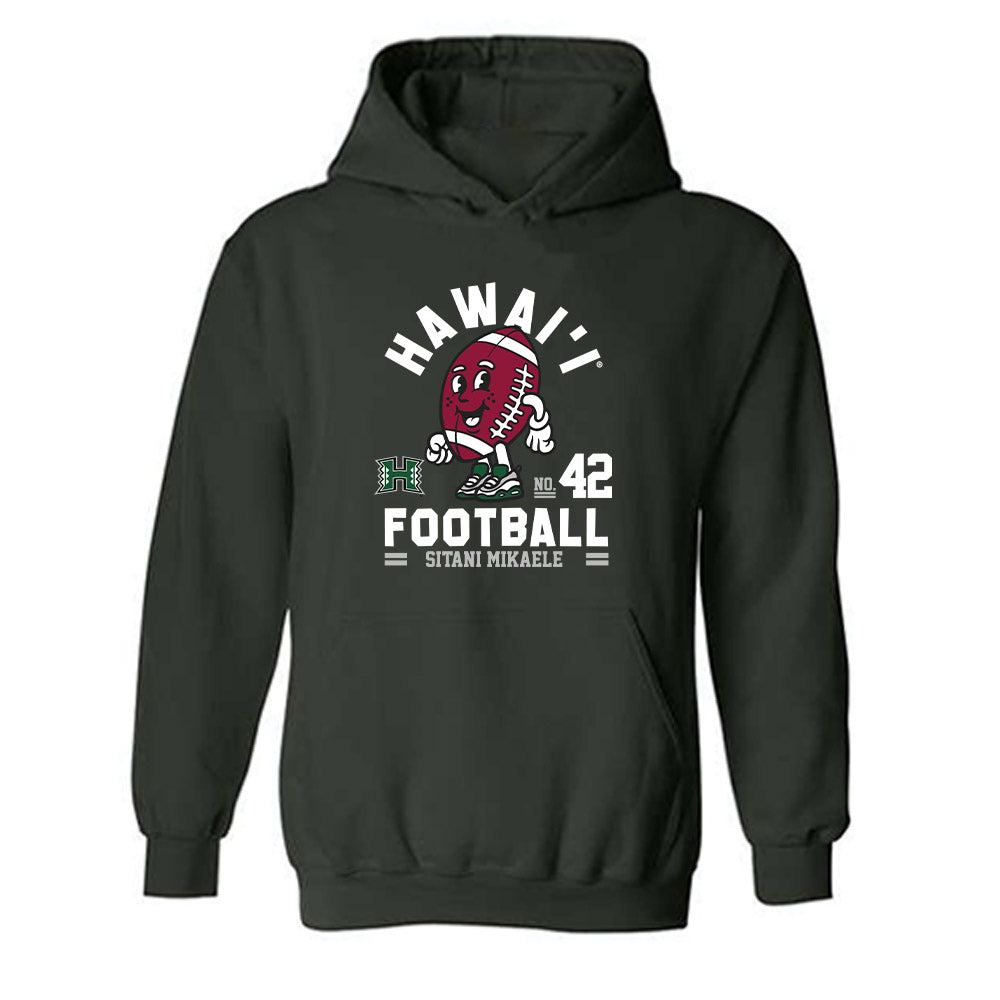 Hawaii - NCAA Football : Sitani Mikaele - Fashion Shersey Hooded Sweatshirt-0