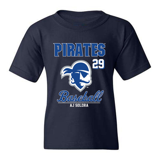 Seton Hall - NCAA Baseball : AJ Soldra - Fashion Shersey Youth T-Shirt-0