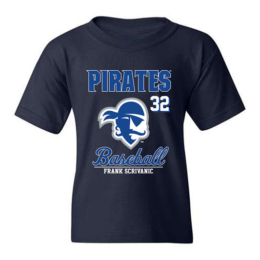 Seton Hall - NCAA Baseball : Frank Scrivanic - Fashion Shersey Youth T-Shirt-0