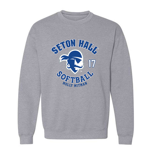 Seton Hall - NCAA Softball : Molly Mitman - Fashion Shersey Crewneck Sweatshirt-0