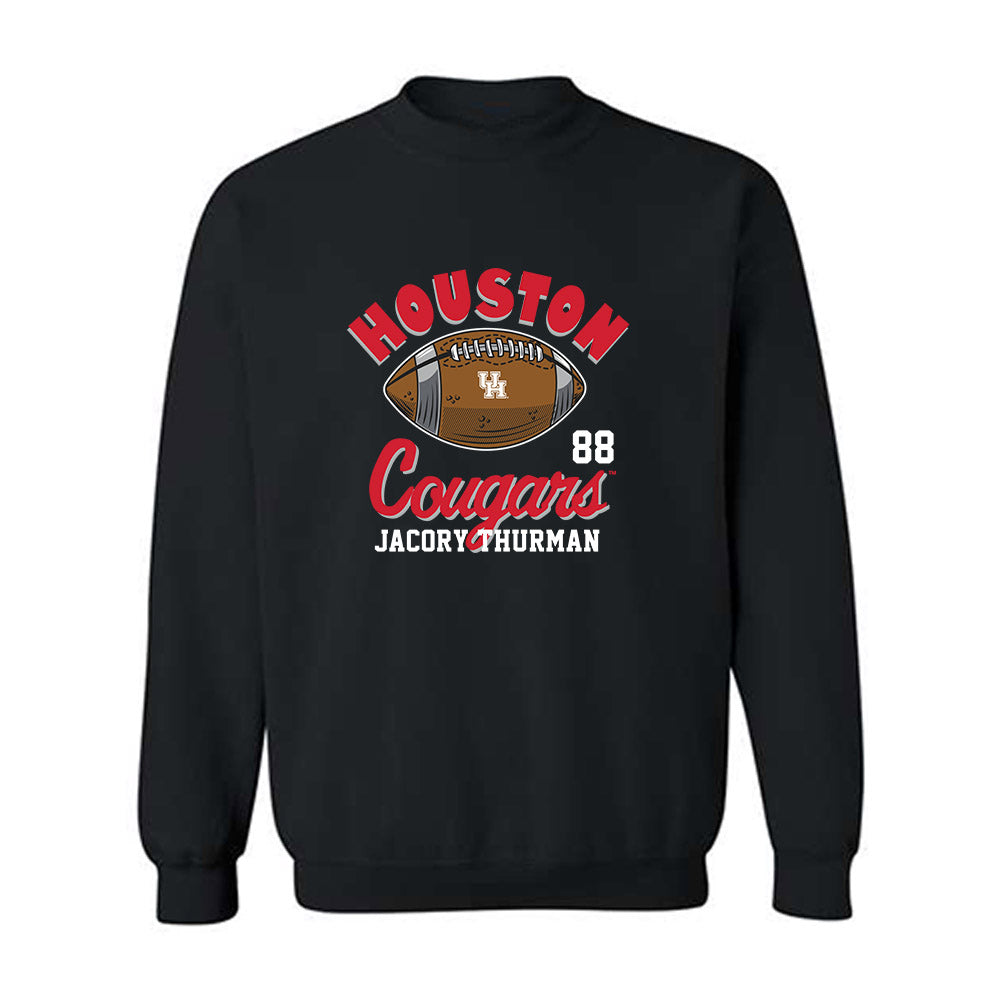 Houston - NCAA Football : Jacory Thurman - Fashion Shersey Crewneck Sweatshirt-0