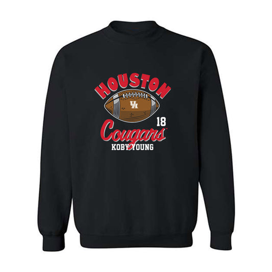 Houston - NCAA Football : Koby Young - Fashion Shersey Crewneck Sweatshirt-0