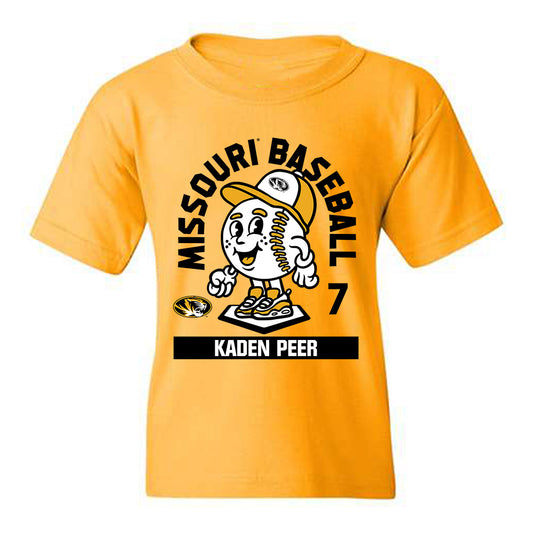 Missouri - NCAA Baseball : Kaden Peer - Fashion Shersey Youth T-Shirt-0