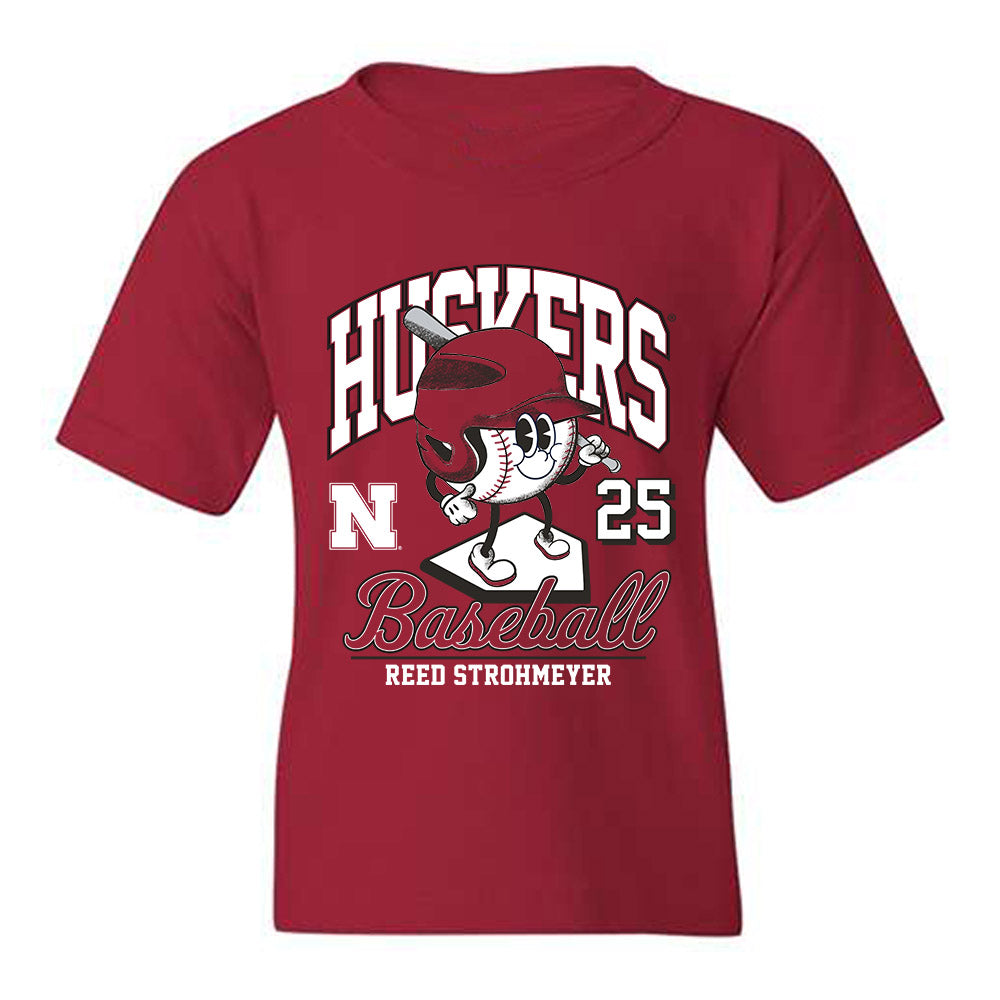 Nebraska - NCAA Baseball : Reed Strohmeyer - Fashion Shersey Youth T-Shirt-0