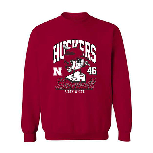 Nebraska - NCAA Baseball : Aiden White - Fashion Shersey Crewneck Sweatshirt-0