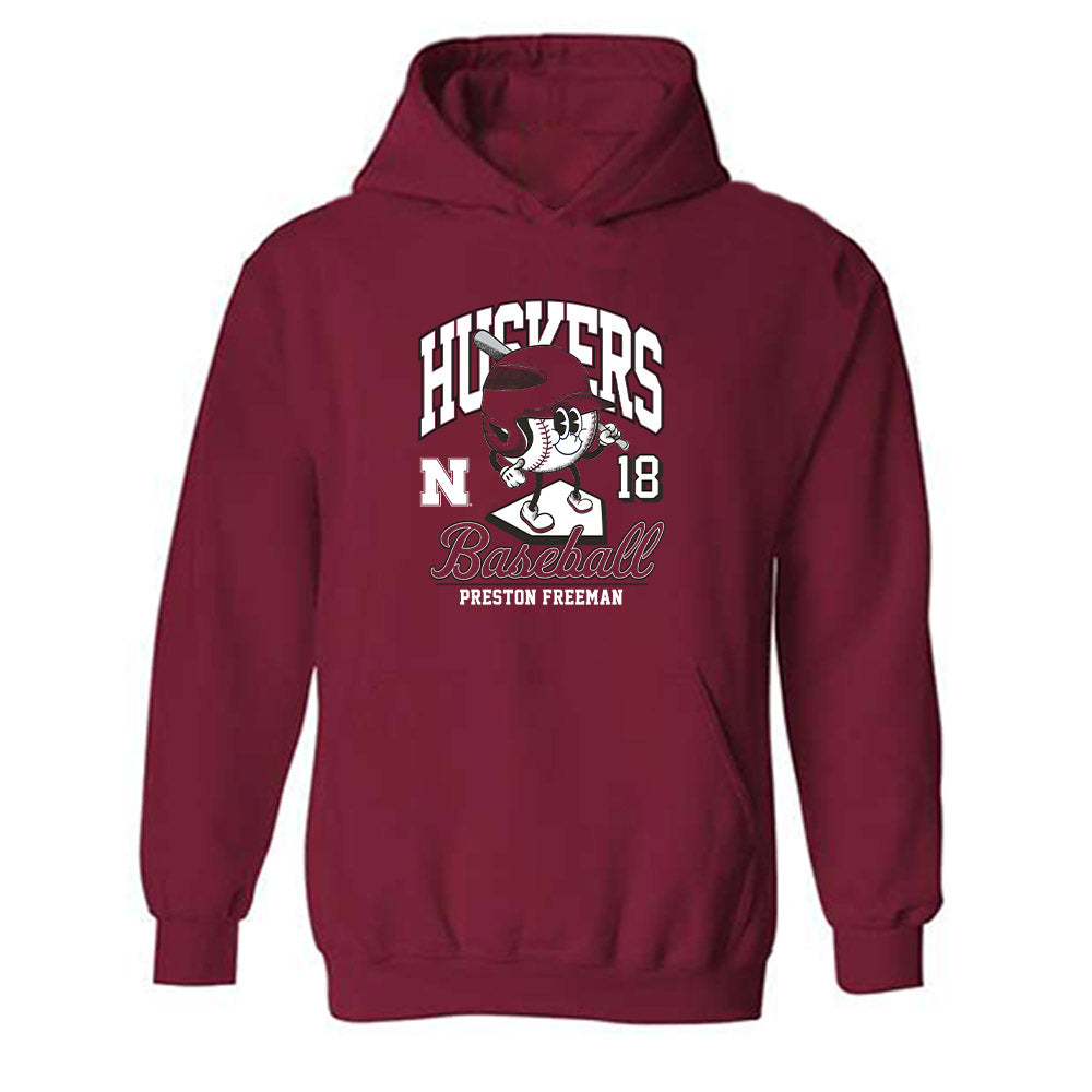 Nebraska - NCAA Baseball : Preston Freeman - Fashion Shersey Hooded Sweatshirt-0