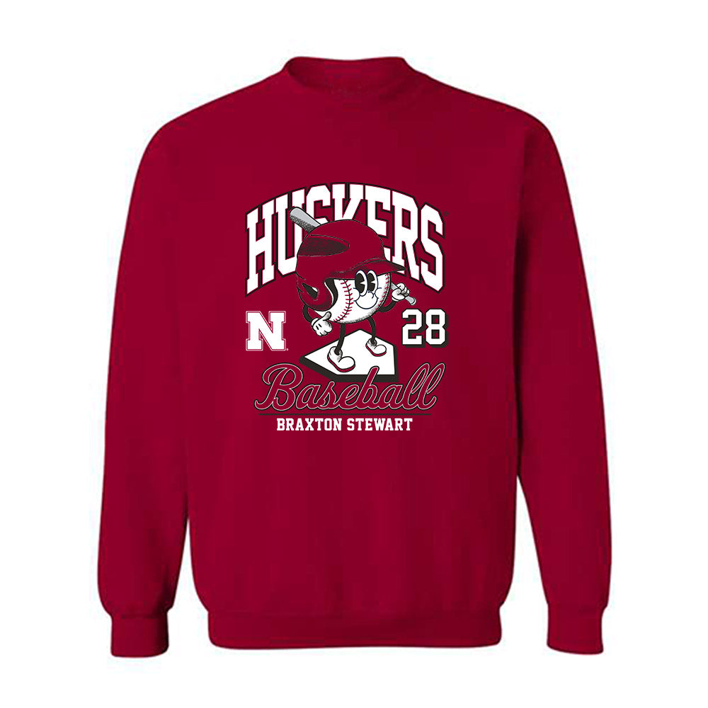 Nebraska - NCAA Baseball : Braxton Stewart - Fashion Shersey Crewneck Sweatshirt-0