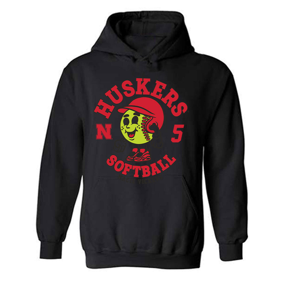 Nebraska - NCAA Softball : Macie Vickers - Fashion Shersey Hooded Sweatshirt-0