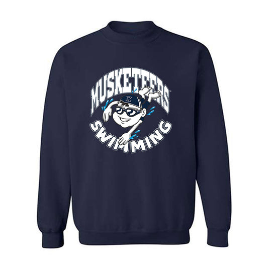 Xavier - NCAA Women's Swimming & Diving : Teegan Madara - Crewneck Sweatshirt-0