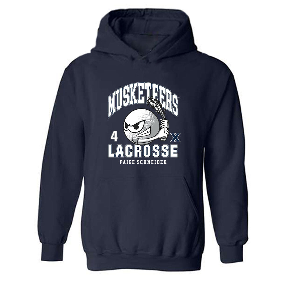 Xavier - NCAA Women's Lacrosse : Paige Schneider - Hooded Sweatshirt-0
