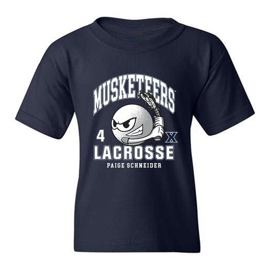Xavier - NCAA Women's Lacrosse : Paige Schneider - Youth T-Shirt-0