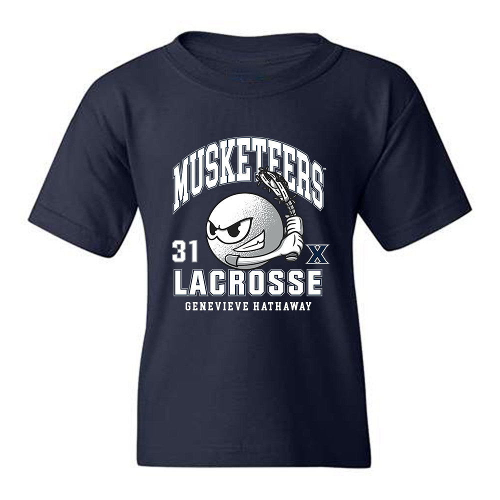 Xavier - NCAA Women's Lacrosse : Genevieve Hathaway - Youth T-Shirt-0
