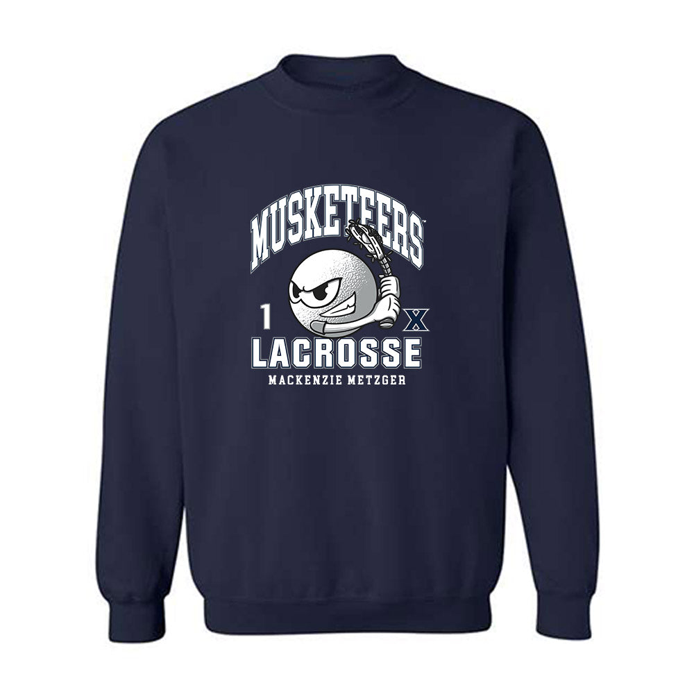 Xavier - NCAA Women's Lacrosse : Mackenzie Metzger - Crewneck Sweatshirt-0