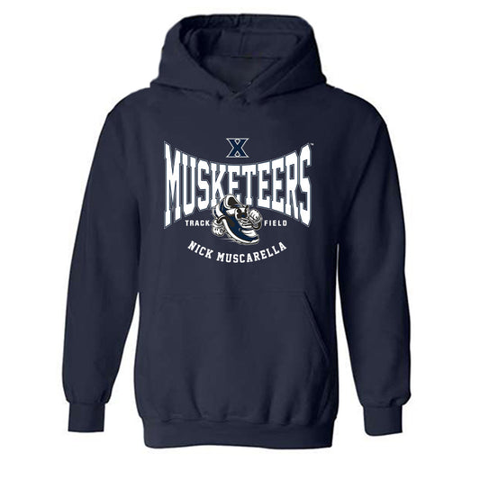 Xavier - NCAA Men's Track & Field : Nick Muscarella - Fashion Shersey Hooded Sweatshirt-0