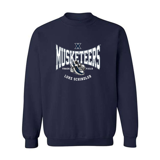 Xavier - NCAA Men's Track & Field : Luke Schindler - Fashion Shersey Crewneck Sweatshirt-0