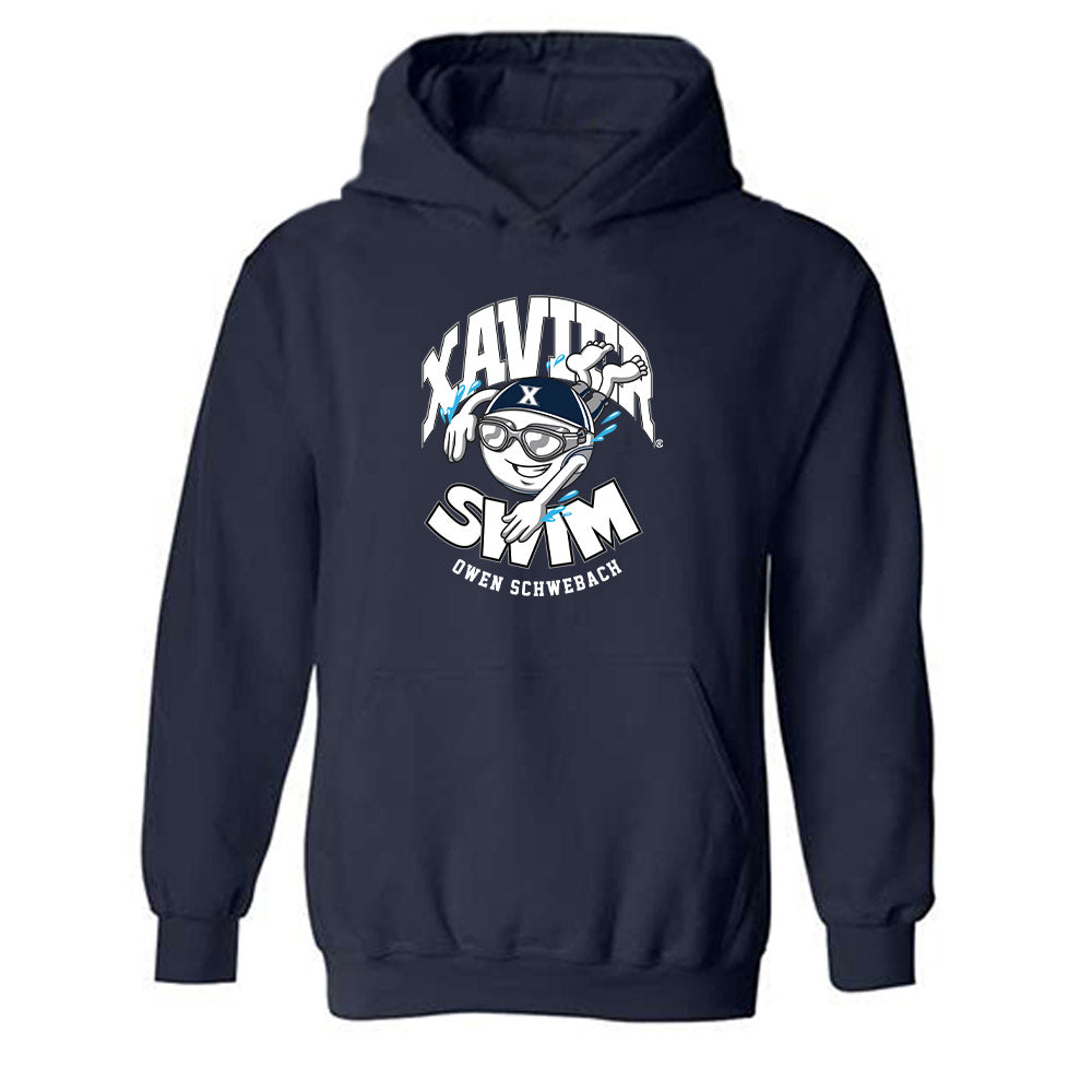 Xavier - NCAA Men's Swimming & Diving : Owen Schwebach - Fashion Shersey Hooded Sweatshirt