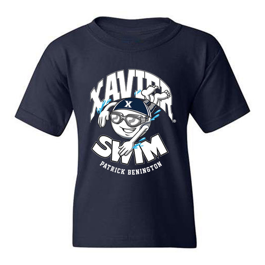 Xavier - NCAA Men's Swimming & Diving : Patrick Benington - Fashion Shersey Youth T-Shirt-0