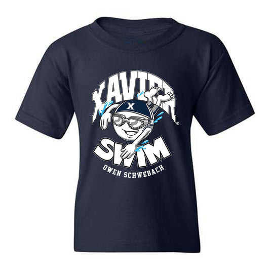 Xavier - NCAA Men's Swimming & Diving : Owen Schwebach - Fashion Shersey Youth T-Shirt