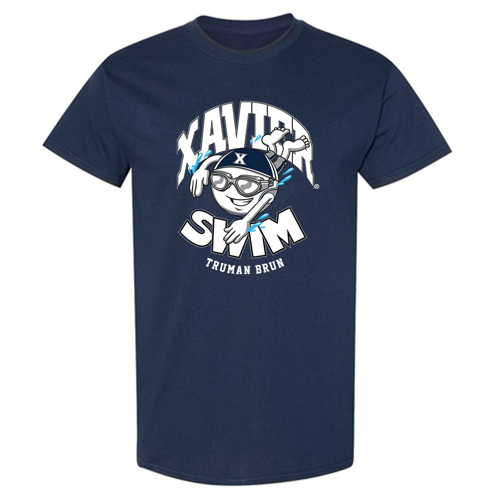Xavier - NCAA Men's Swimming & Diving : Truman Brun - Fashion Shersey T-Shirt-0