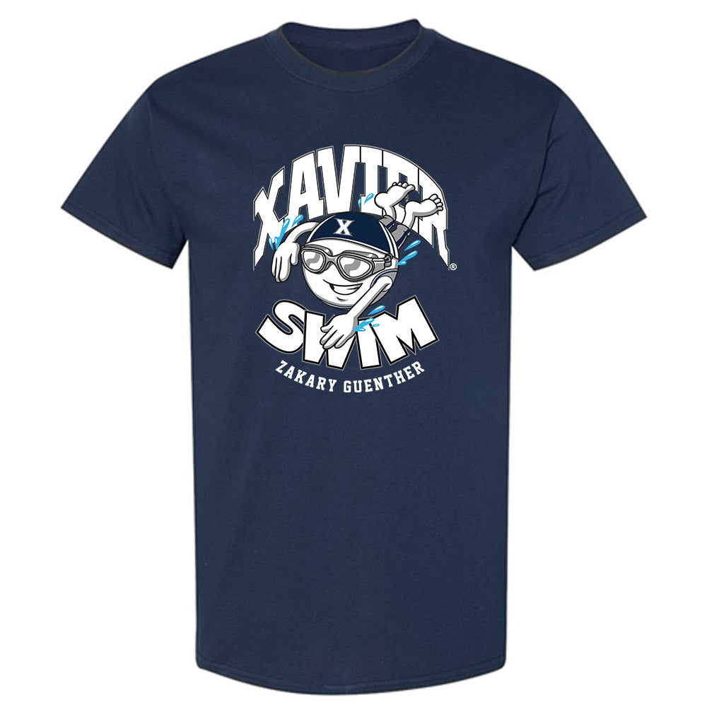 Xavier - NCAA Men's Swimming & Diving : Zakary Guenther - Fashion Shersey T-Shirt-0