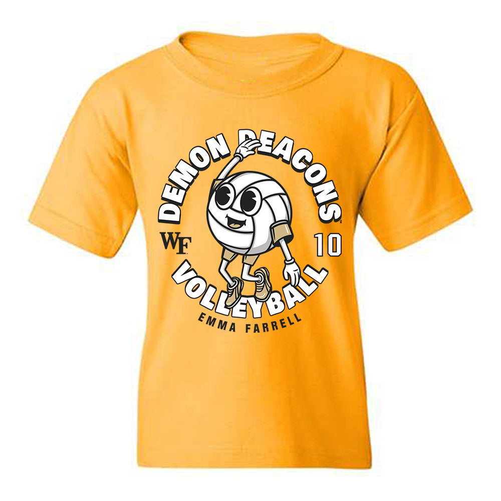 Wake Forest - NCAA Women's Volleyball : Emma Farrell - Fashion Shersey Youth T-Shirt-0