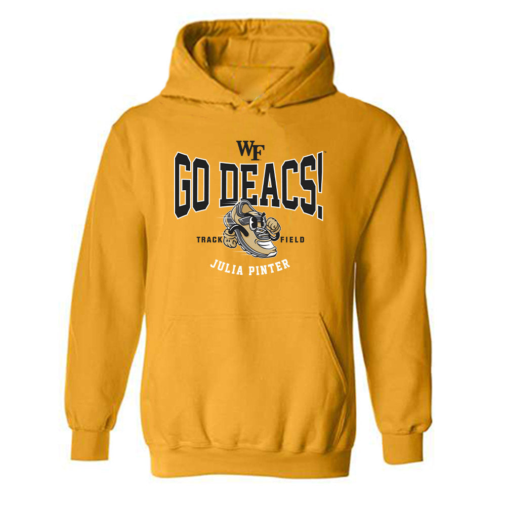 Wake Forest - NCAA Women's Track & Field : Julia Pinter - Fashion Shersey Hooded Sweatshirt-0