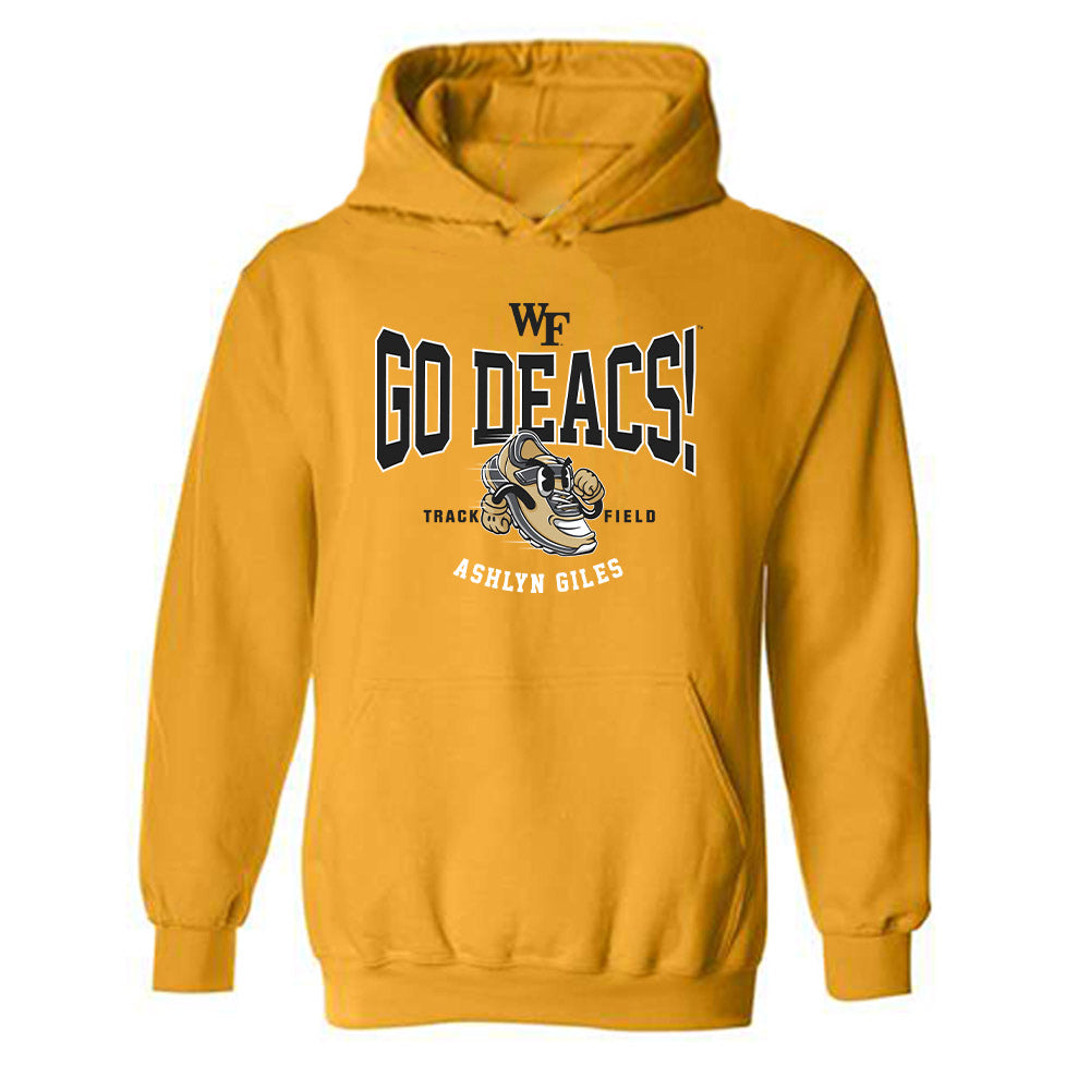 Wake Forest - NCAA Women's Track & Field : Ashlyn Giles - Fashion Shersey Hooded Sweatshirt-0