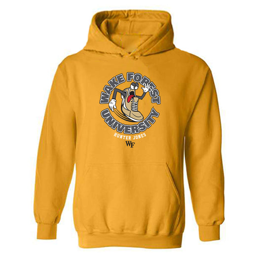 Wake Forest - NCAA Men's Track & Field : Hunter Jones - Fashion Shersey Hooded Sweatshirt-0