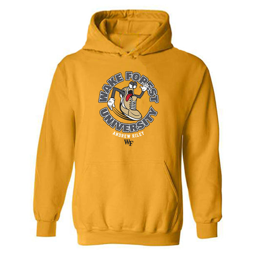 Wake Forest - NCAA Men's Track & Field : Andrew Riley - Fashion Shersey Hooded Sweatshirt-0