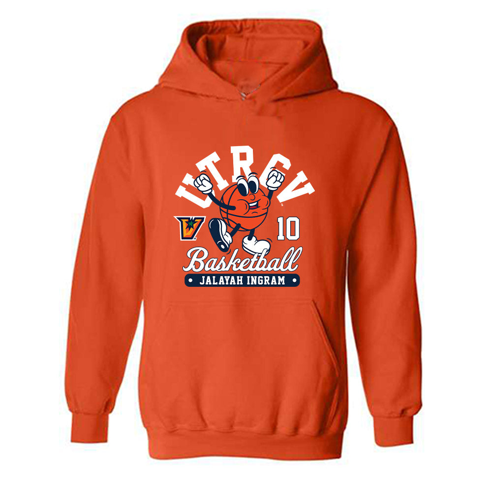 UTRGV - NCAA Women's Basketball : Jalayah Ingram - Fashion Shersey Hooded Sweatshirt-0