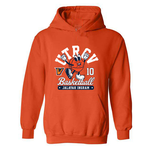 UTRGV - NCAA Women's Basketball : Jalayah Ingram - Fashion Shersey Hooded Sweatshirt-0