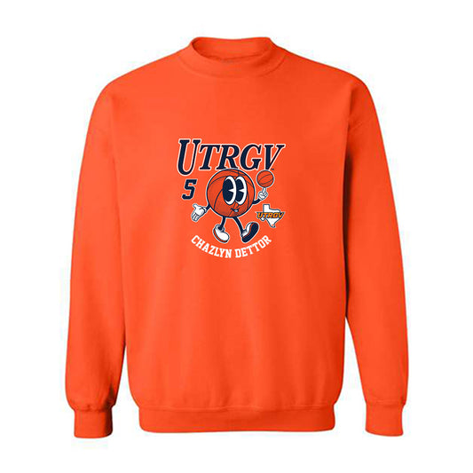 UTRGV - NCAA Women's Basketball : Chazlyn Dettor - Fashion Shersey Crewneck Sweatshirt-0