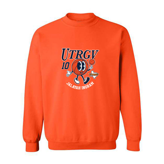 UTRGV - NCAA Women's Basketball : Jalayah Ingram - Fashion Shersey Crewneck Sweatshirt-0