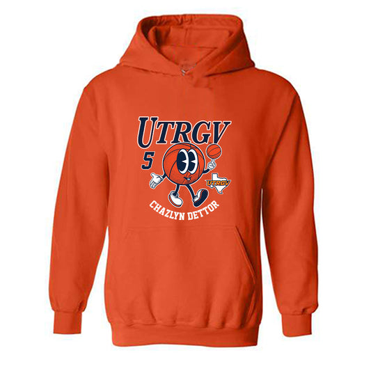 UTRGV - NCAA Women's Basketball : Chazlyn Dettor - Fashion Shersey Hooded Sweatshirt-0