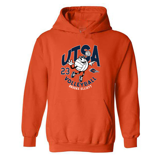 UTSA - NCAA Women's Volleyball : Brooke Elliott - Fashion Shersey Hooded Sweatshirt-0