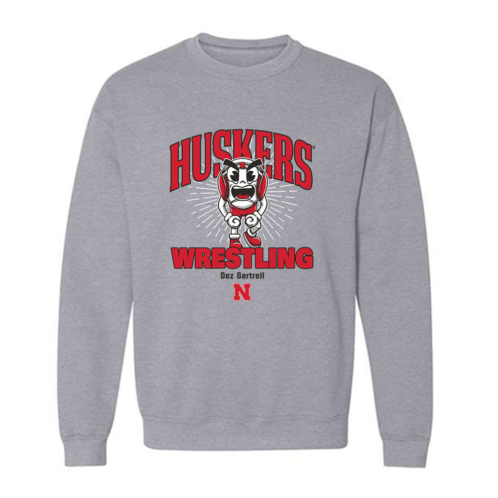 Nebraska - NCAA Wrestling : Dez Gartrell - Fashion Shersey Crewneck Sweatshirt-0