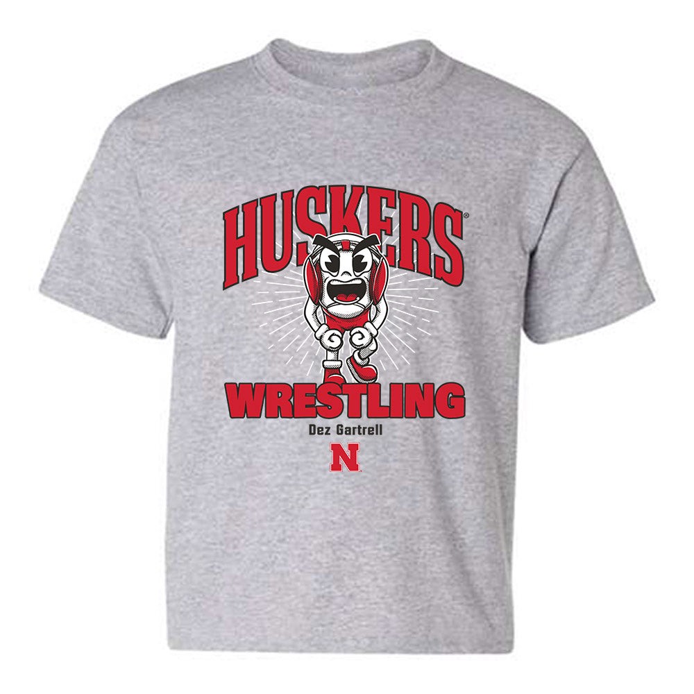 Nebraska - NCAA Wrestling : Dez Gartrell - Fashion Shersey Youth T-Shirt-0
