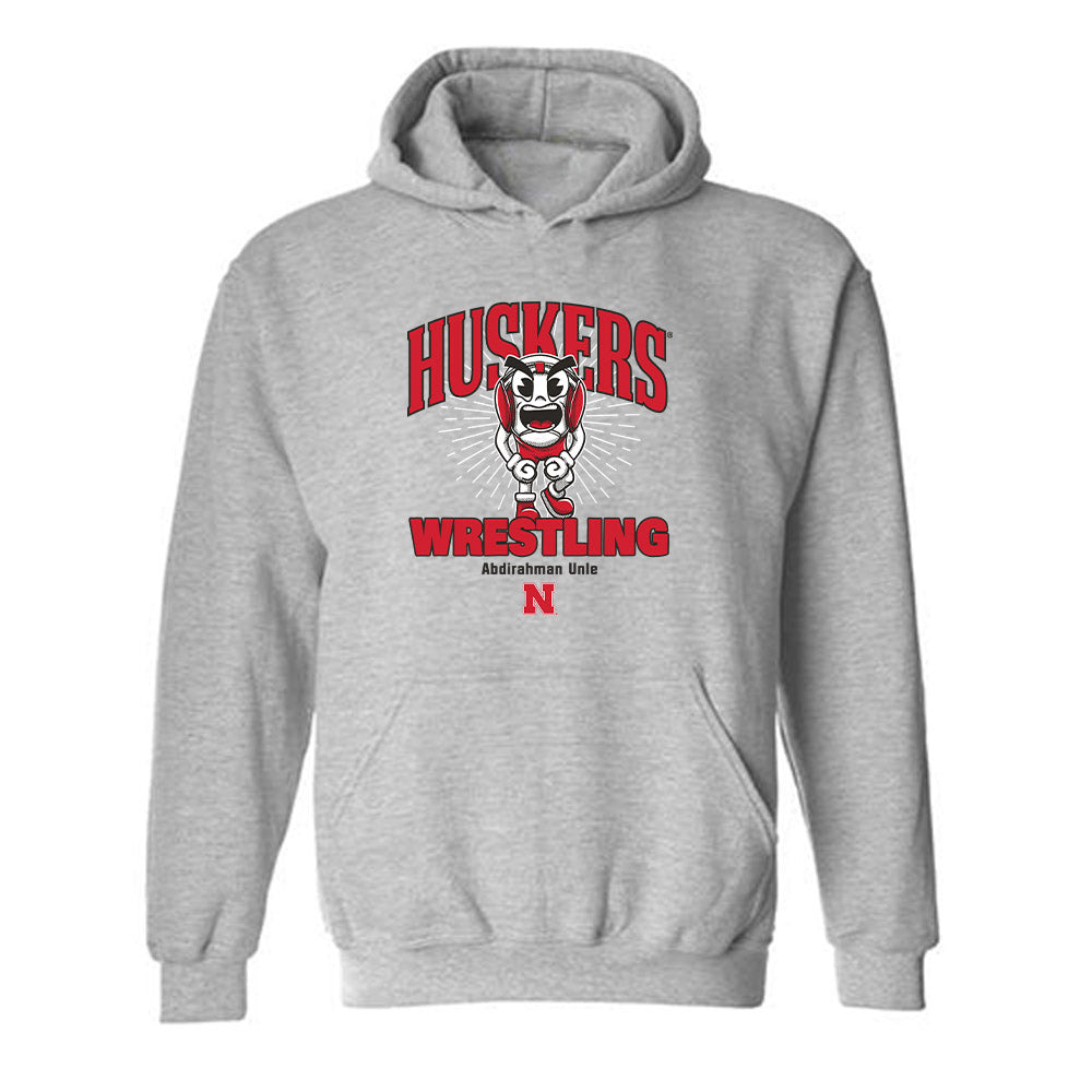 Nebraska - NCAA Wrestling : Abdirahman Unle - Fashion Shersey Hooded Sweatshirt-0