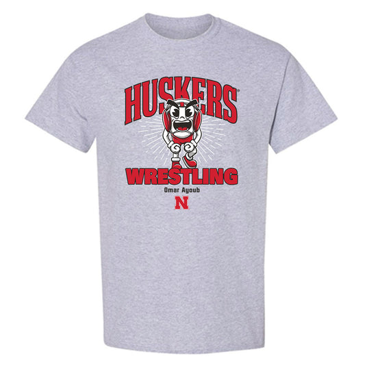 Nebraska - NCAA Wrestling : Omar Ayoub - Fashion Shersey T-Shirt-0