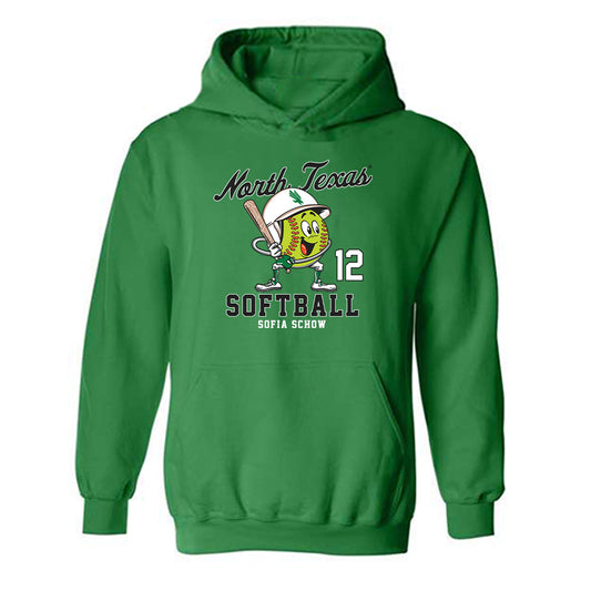 North Texas - NCAA Softball : Sofia Schow - Fashion Shersey Hooded Sweatshirt