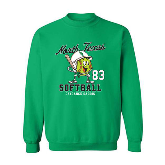 North Texas - NCAA Softball : Caydance Gaddis - Fashion Shersey Crewneck Sweatshirt