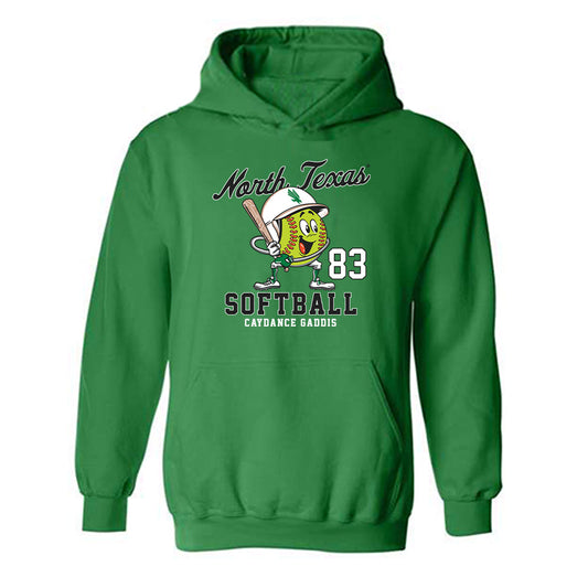 North Texas - NCAA Softball : Caydance Gaddis - Fashion Shersey Hooded Sweatshirt