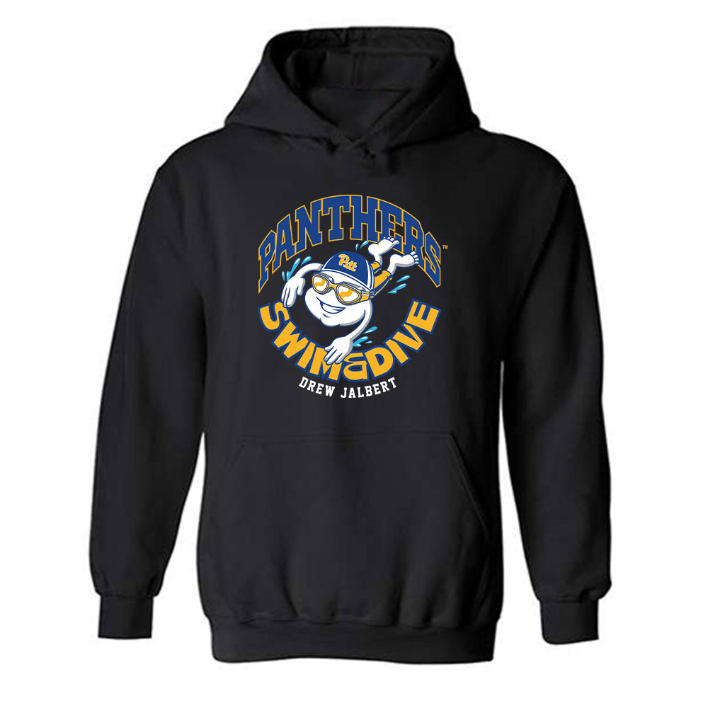 Pittsburgh - NCAA Men's Swimming & Diving : Drew Jalbert - Fashion Shersey Hooded Sweatshirt-0